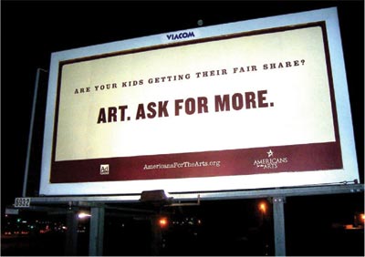 Art. Ask for More. Billboard Ad